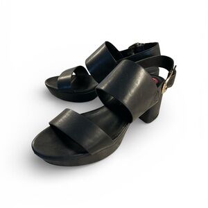 Aerosoles Casetta black platform sandals size 10 NWOT